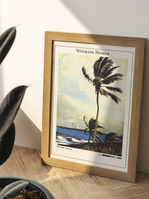 Winslow Homer Palm tree, Nassau Poster