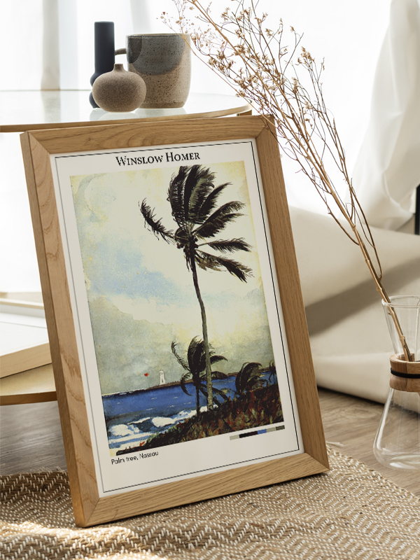 Winslow Homer Palm tree, Nassau Poster