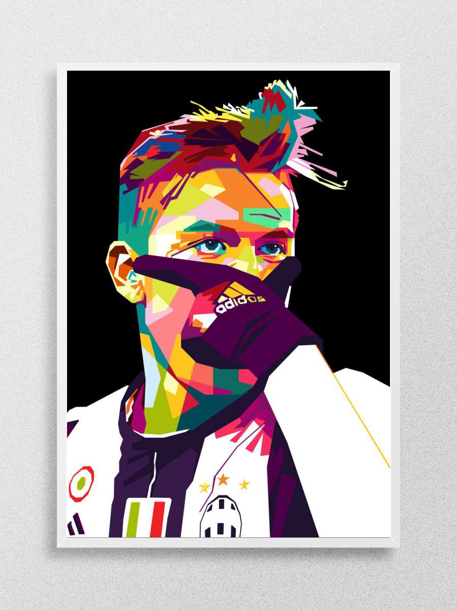Paolo Dybala Futbol Poster Çerçevesiz Yüksek Kalite Futbolcu Duvar Poster