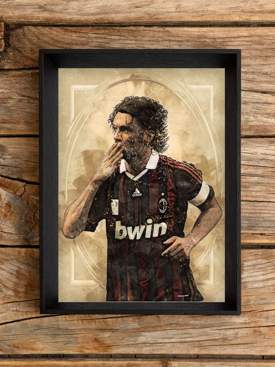 Paolo Maldini Futbol Poster Çerçevesiz Yüksek Kalite Futbolcu Duvar Poster