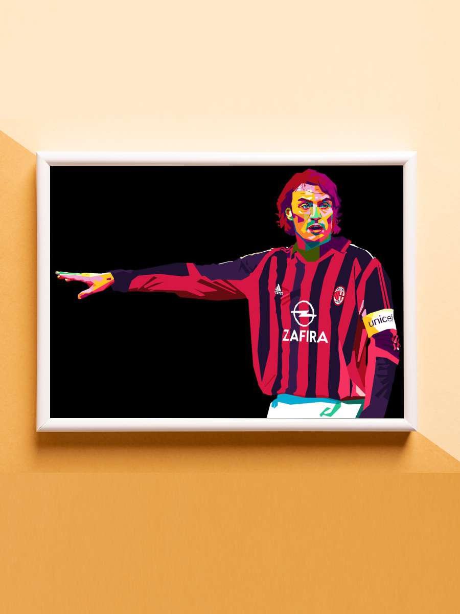 paolo maldini Futbol Poster Çerçevesiz Yüksek Kalite Futbolcu Duvar Poster