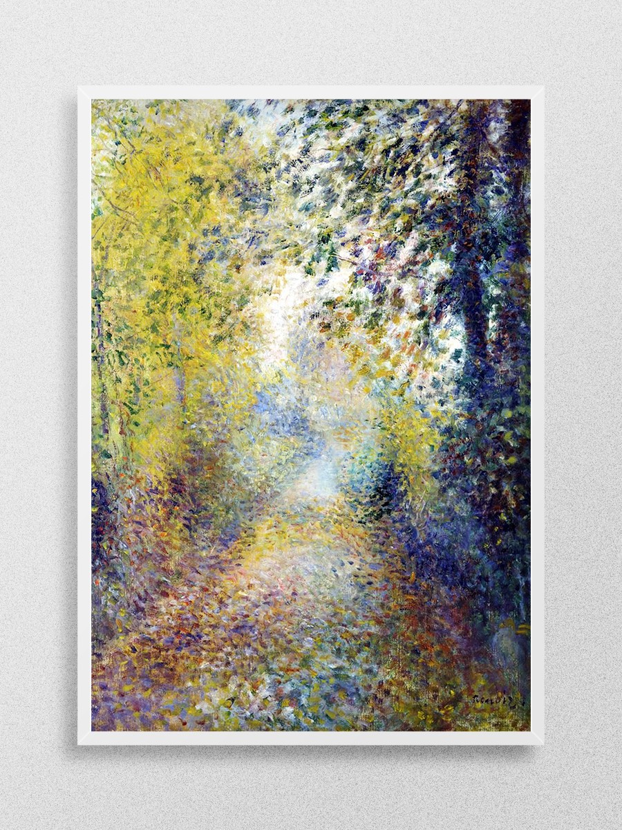 Path in the Woods Tablo Sanatsal Ünlü Ressam Poster Çerçevesiz Yüksek Kalite Poster