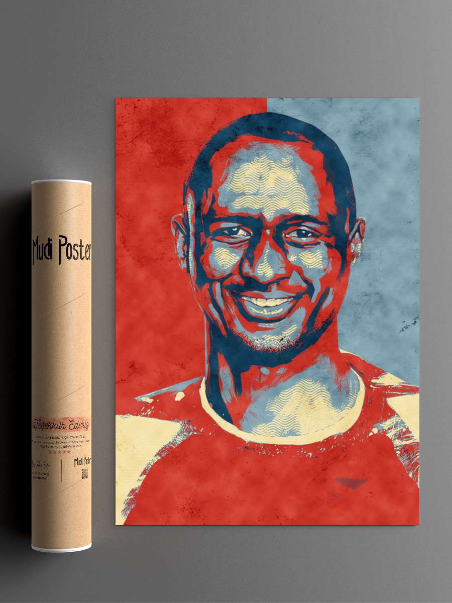 Patrick Vieira Futbol Poster Çerçevesiz Yüksek Kalite Futbolcu Duvar Poster