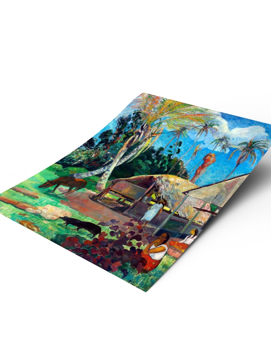 Paul Gauguin Black Pigs Tablo Sanatsal Ünlü Ressam Poster Çerçevesiz Yüksek Kalite Poster