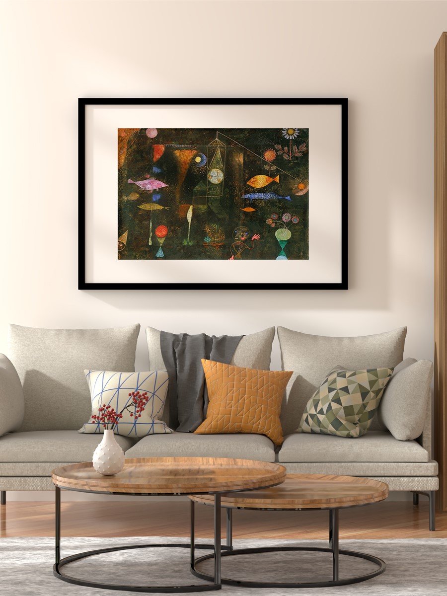 Paul Klee Fish Magic Tablo Sanatsal Ünlü Ressam Poster Çerçevesiz Yüksek Kalite Poster