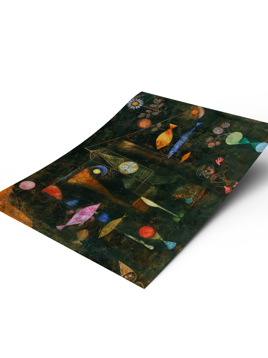 Paul Klee Fish Magic Tablo Sanatsal Ünlü Ressam Poster Çerçevesiz Yüksek Kalite Poster