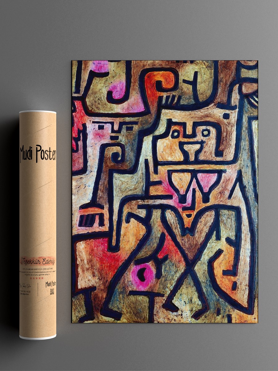 Paul Klee Forest Witches Tablo Sanatsal Ünlü Ressam Poster Çerçevesiz Yüksek Kalite Poster