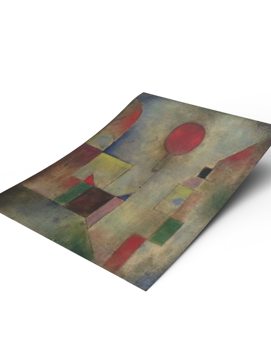 Paul Klee Red Balloon Tablo Sanatsal Ünlü Ressam Poster Çerçevesiz Yüksek Kalite Poster