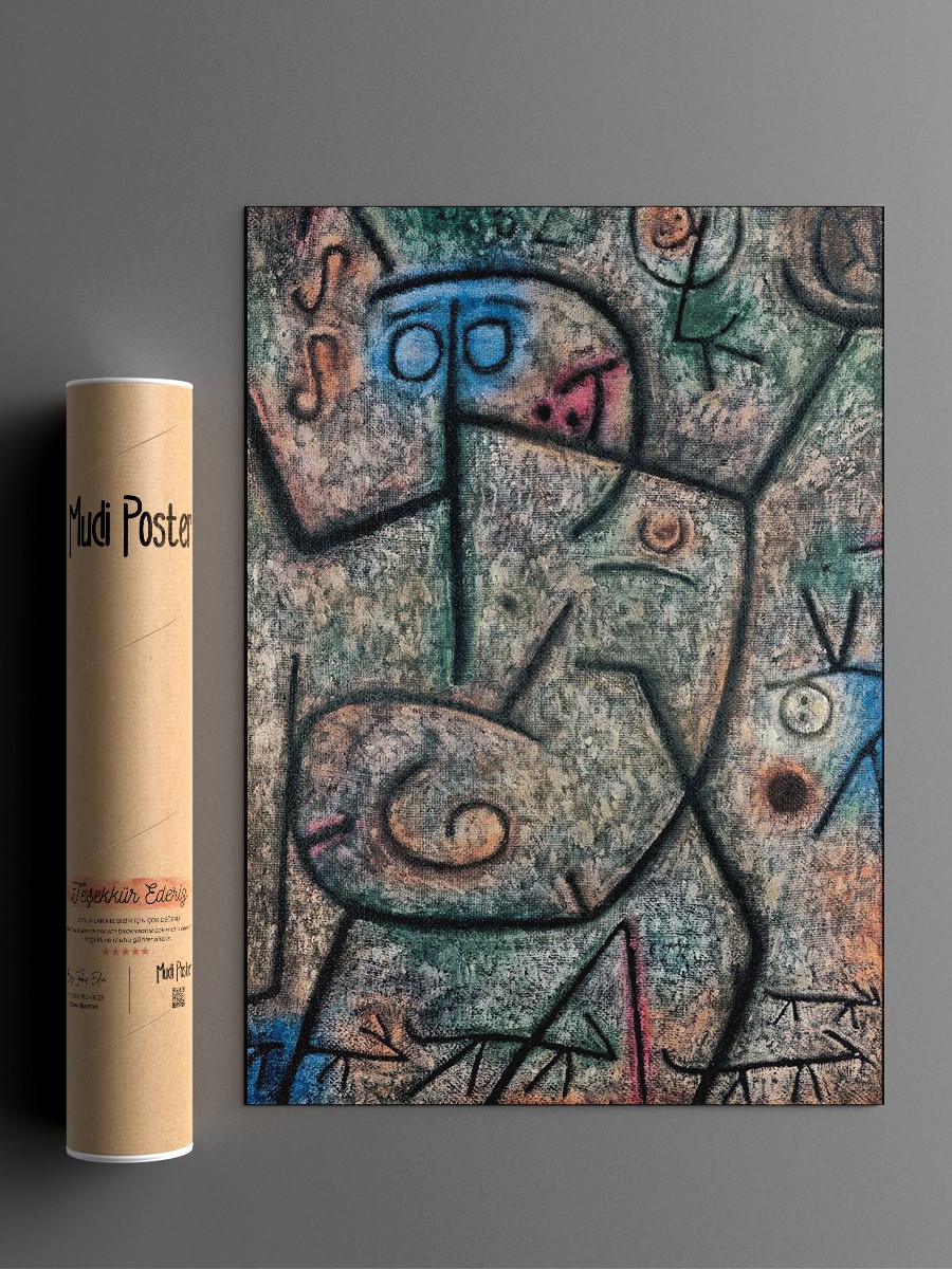 Paul Klee Rumors Tablo Sanatsal Ünlü Ressam Poster Çerçevesiz Yüksek Kalite Poster