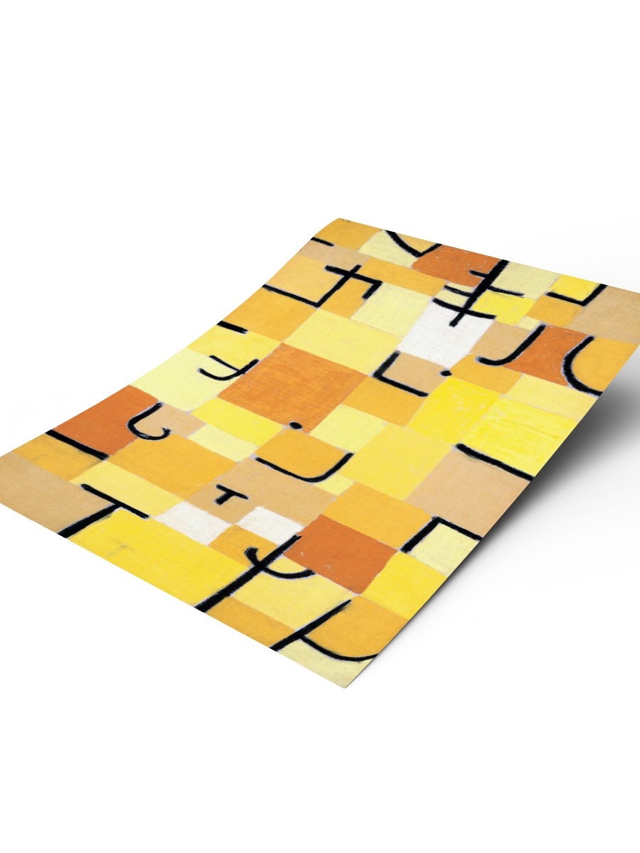 Paul Klee Signs in Yellow Tablo Sanatsal Ünlü Ressam Poster Çerçevesiz Yüksek Kalite Poster