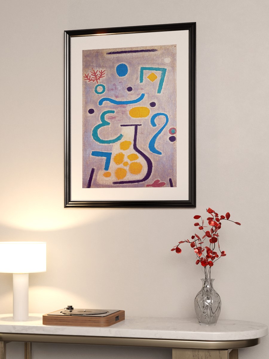 Paul Klee The Vase Tablo Sanatsal Ünlü Ressam Poster Çerçevesiz Yüksek Kalite Poster