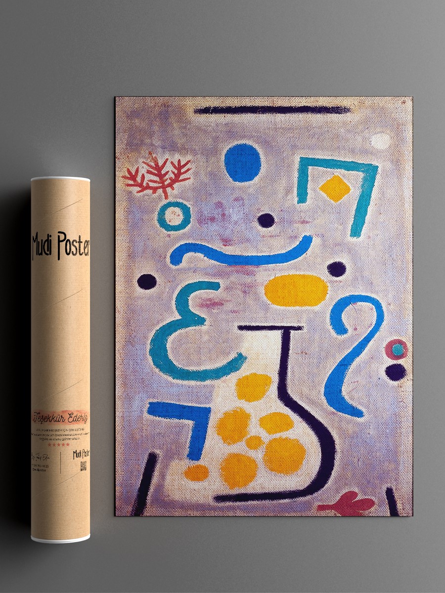 Paul Klee The Vase Tablo Sanatsal Ünlü Ressam Poster Çerçevesiz Yüksek Kalite Poster
