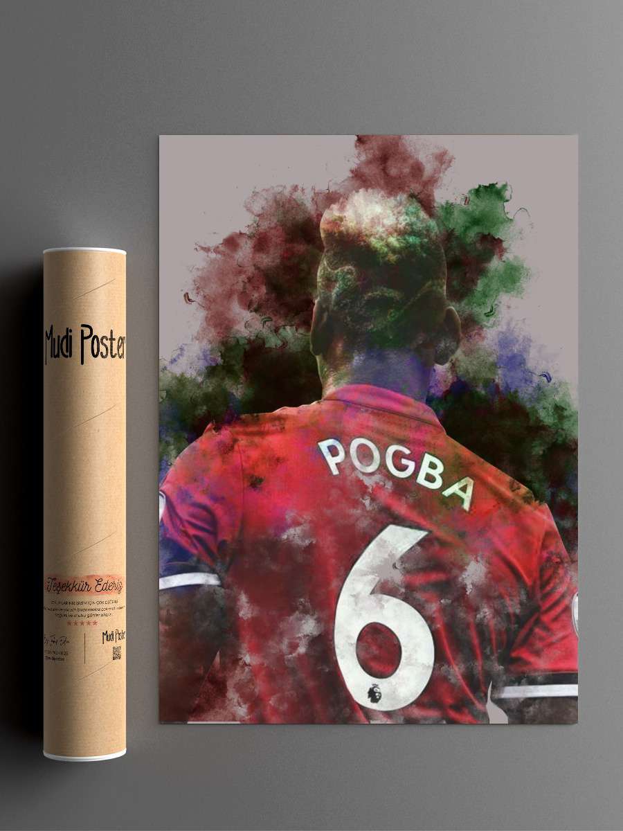 Paul Pogba Futbol Poster Çerçevesiz Yüksek Kalite Futbolcu Duvar Poster