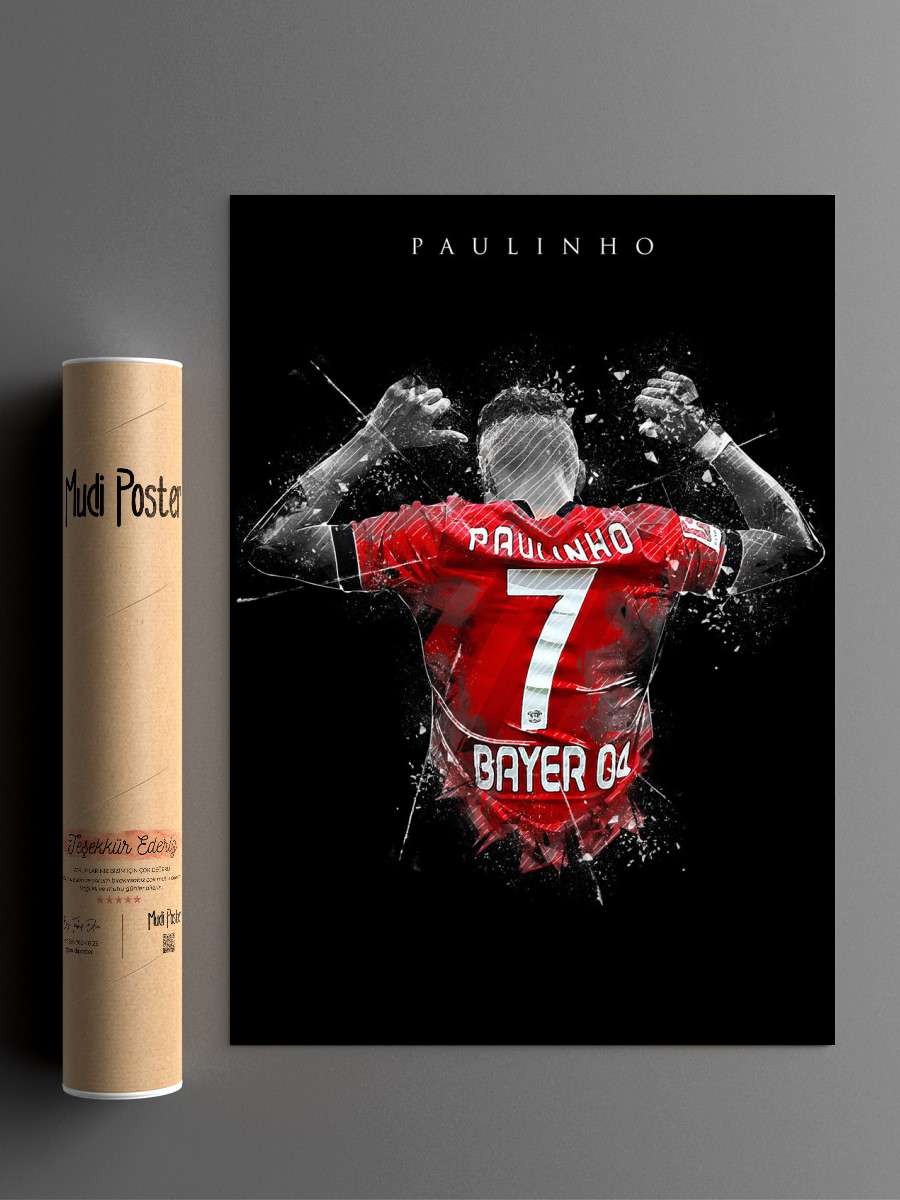 Paulinho Futbol Poster Çerçevesiz Yüksek Kalite Futbolcu Duvar Poster