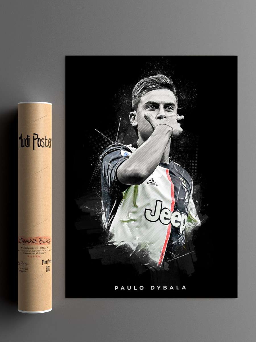Paulo Dybala Futbol Poster Çerçevesiz Yüksek Kalite Futbolcu Duvar Poster