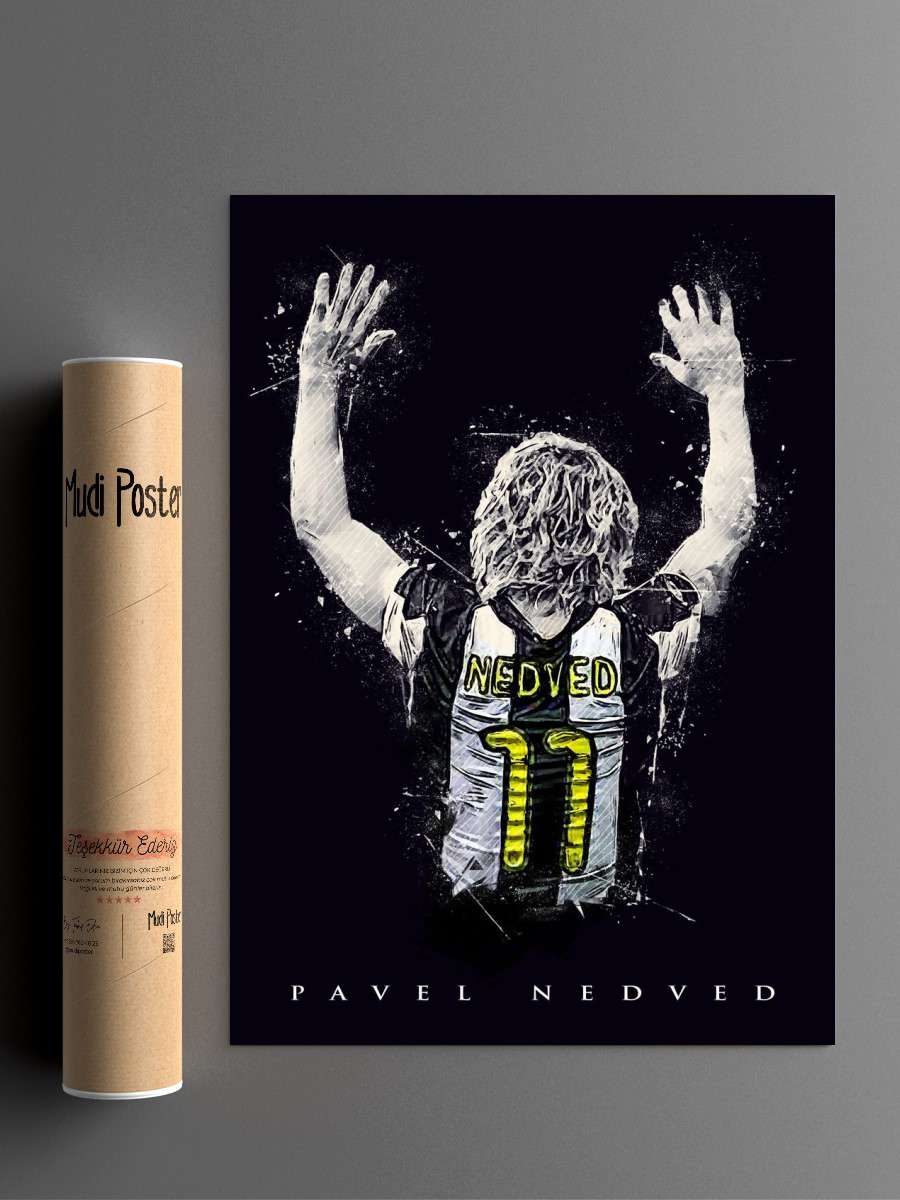 Pavel Nedved Futbol Poster Çerçevesiz Yüksek Kalite Futbolcu Duvar Poster