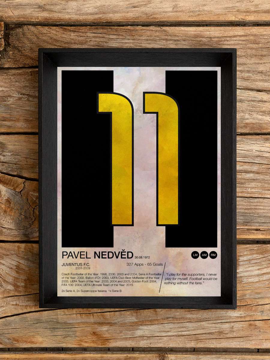 Pavel Nedved Futbol Poster Çerçevesiz Yüksek Kalite Futbolcu Duvar Poster