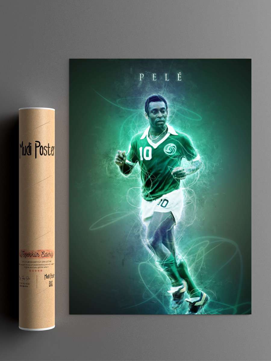 Pele Futbol Poster Çerçevesiz Yüksek Kalite Futbolcu Duvar Poster