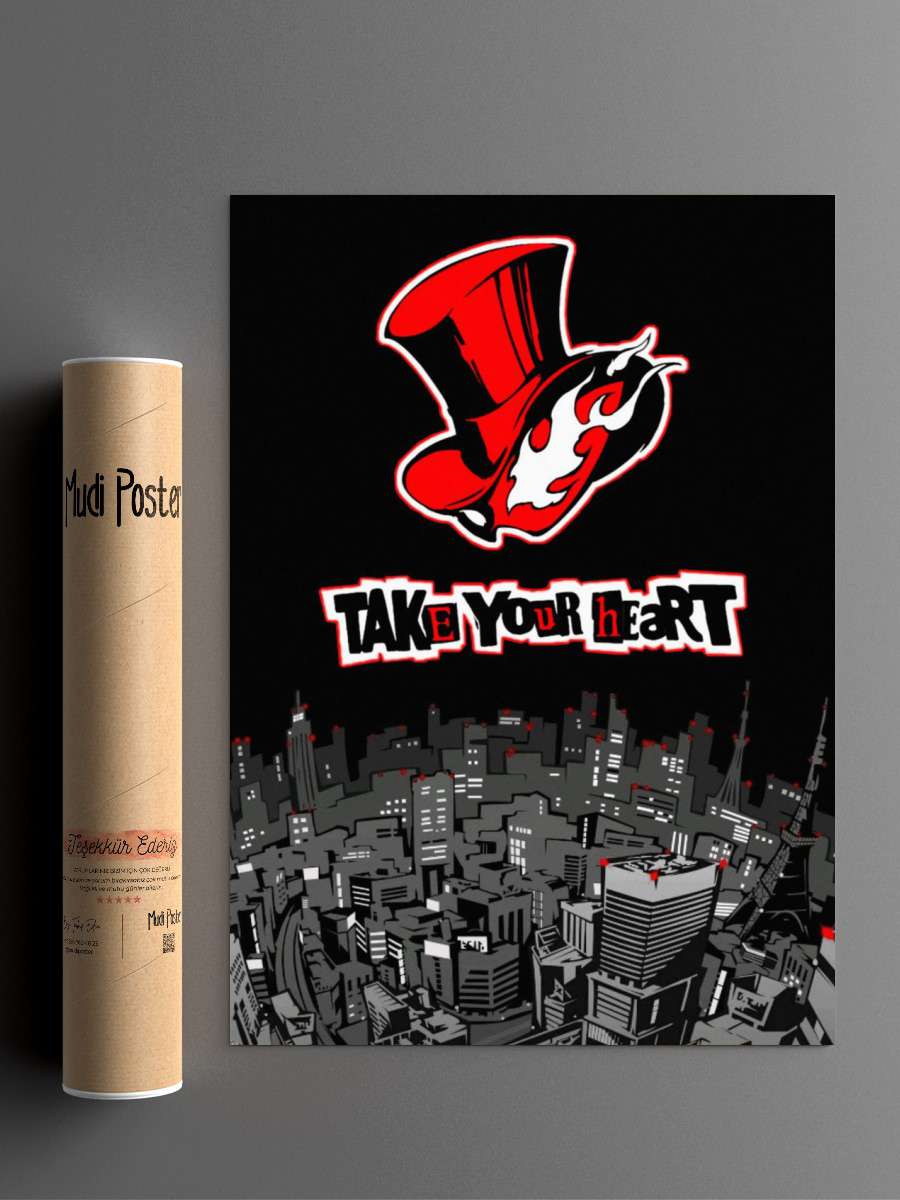 Persona 5 Anime Poster Çerçevesiz Yüksek Kalite Anime Duvar Poster