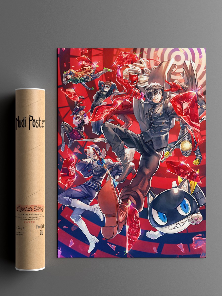 persona Anime Poster Çerçevesiz Yüksek Kalite Anime Duvar Poster