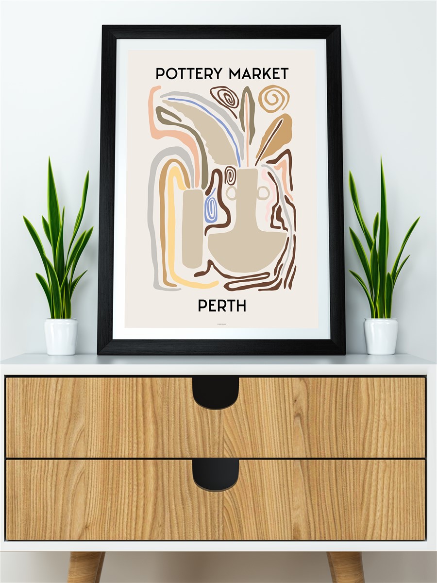 Perth Soyut Modern Poster Çerçevesiz Duvar Tablosu Sanatsal Poster