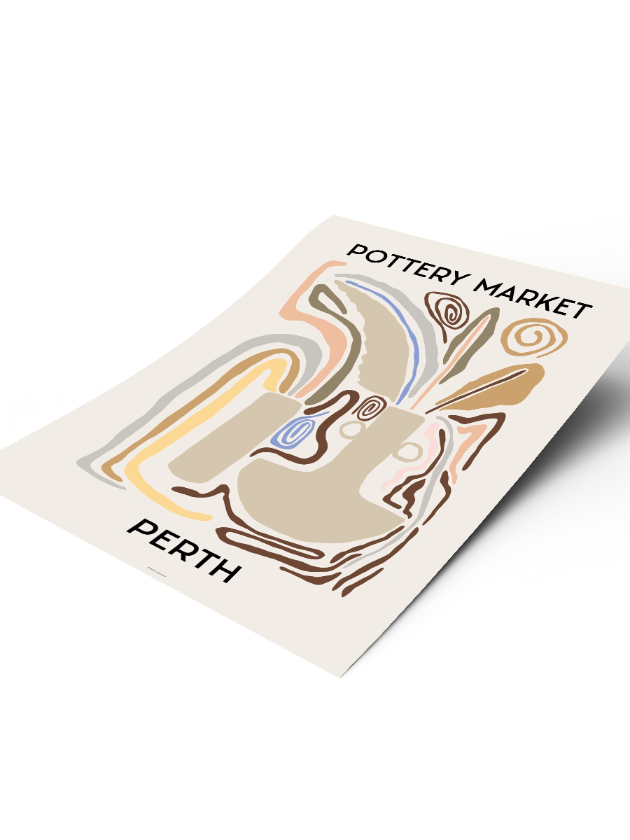 Perth Soyut Modern Poster Çerçevesiz Duvar Tablosu Sanatsal Poster