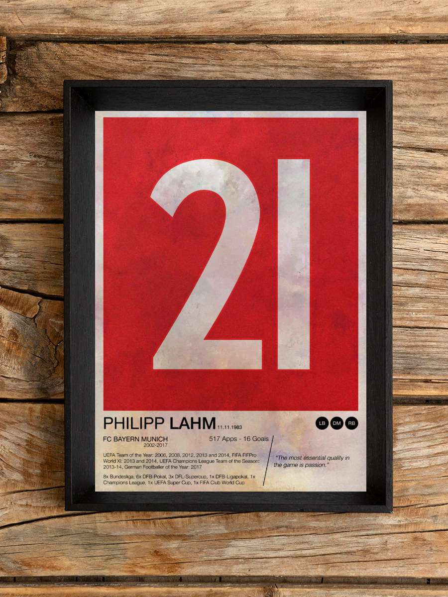 Philipp Lahm Futbol Poster Çerçevesiz Yüksek Kalite Futbolcu Duvar Poster