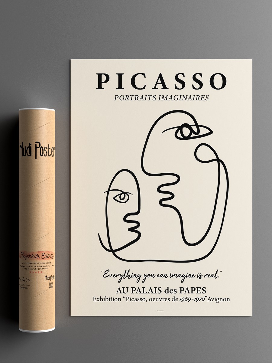 Picasso Poster Modern Duvar Tablosu Çerçevesiz Poster Salon, Mutfak Ve Ofis Duvar Dekoru