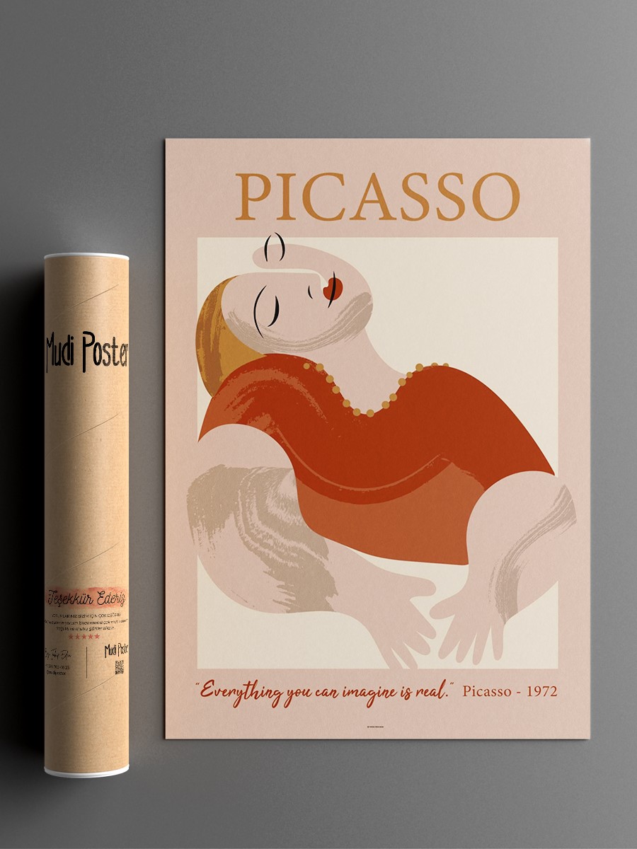 Picasso Poster Modern Duvar Tablosu Çerçevesiz Poster Salon, Mutfak Ve Ofis Duvar Dekoru