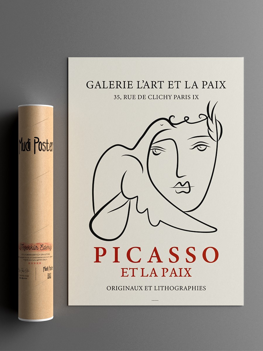 Picasso Portre Poster Modern Duvar Tablosu Çerçevesiz Poster Salon, Mutfak Ve Ofis Duvar Dekoru