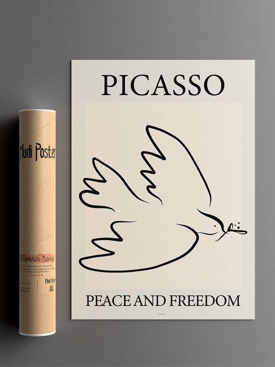 Picasso Soyut Poster Modern Duvar Tablosu Çerçevesiz Poster Salon, Mutfak Ve Ofis Duvar Dekoru