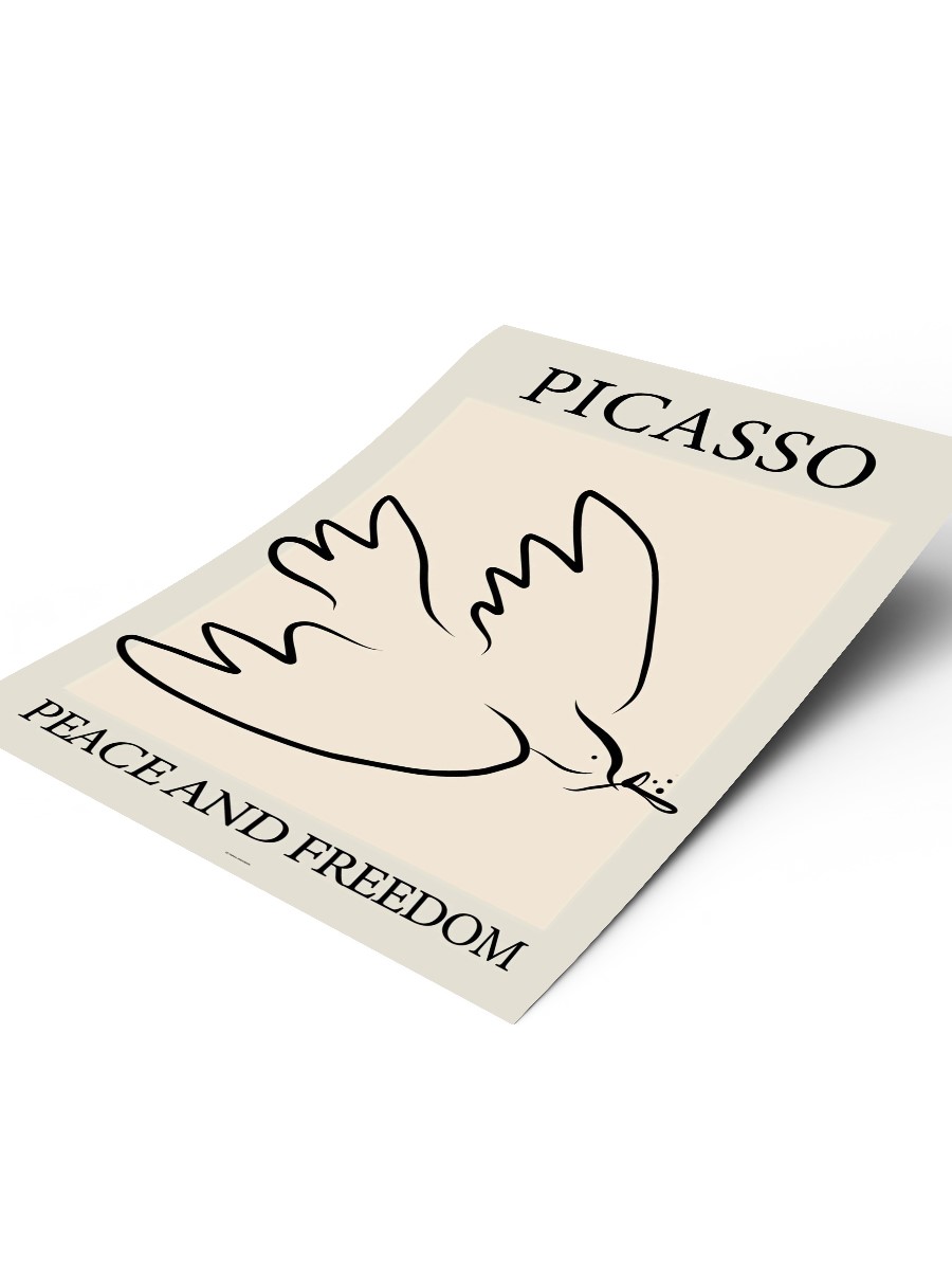 Picasso Soyut Poster Modern Duvar Tablosu Çerçevesiz Poster Salon, Mutfak Ve Ofis Duvar Dekoru