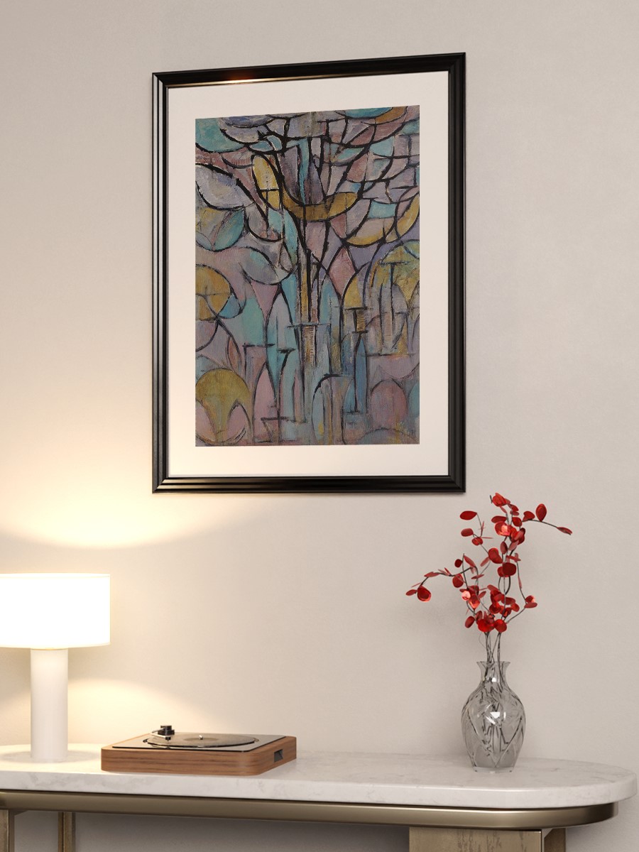 Piet Mondrian Trees Tablo Sanatsal Ünlü Ressam Poster Çerçevesiz Yüksek Kalite Poster