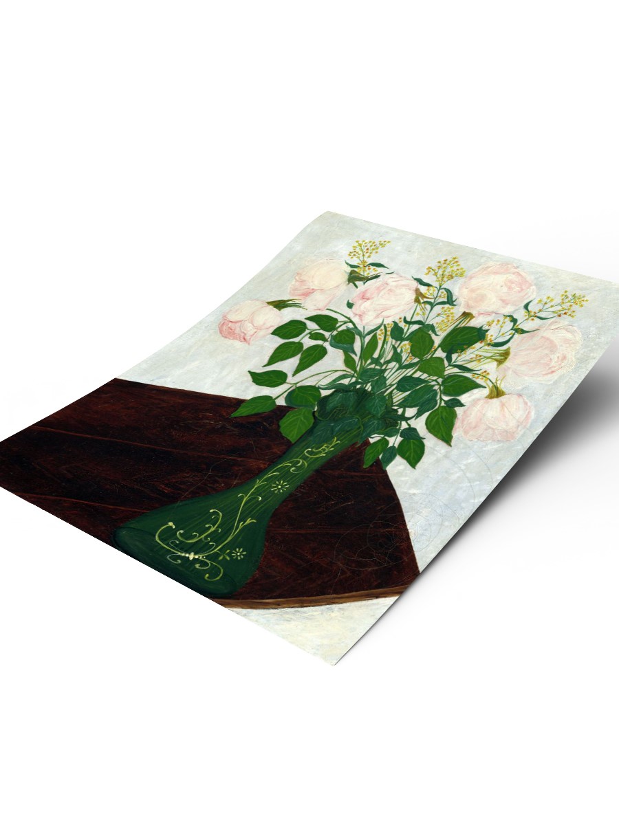Pink Roses Tablo Sanatsal Ünlü Ressam Poster Çerçevesiz Yüksek Kalite Poster