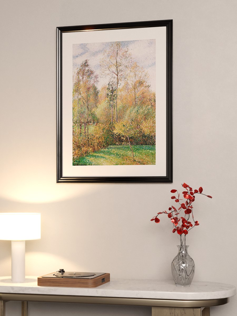 Pissarro Autumn Poplars Tablo Sanatsal Ünlü Ressam Poster Çerçevesiz Yüksek Kalite Poster