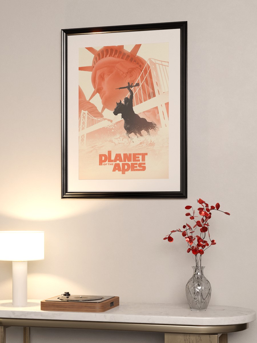 Planet of the Apes Minimal Poster, Çerçevesiz Tv Film Poster