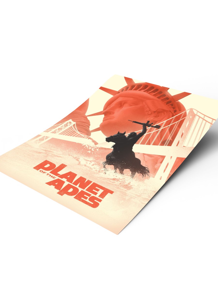 Planet of the Apes Minimal Poster, Çerçevesiz Tv Film Poster