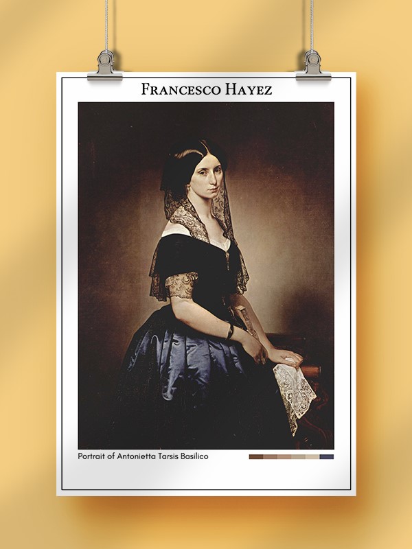 Francesco Hayez Portrait of Antonietta Tarsis Basilico Poster