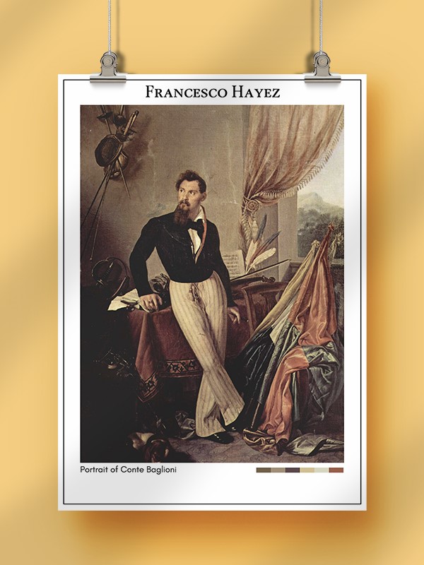 Francesco Hayez Portrait of Conte Baglioni Poster