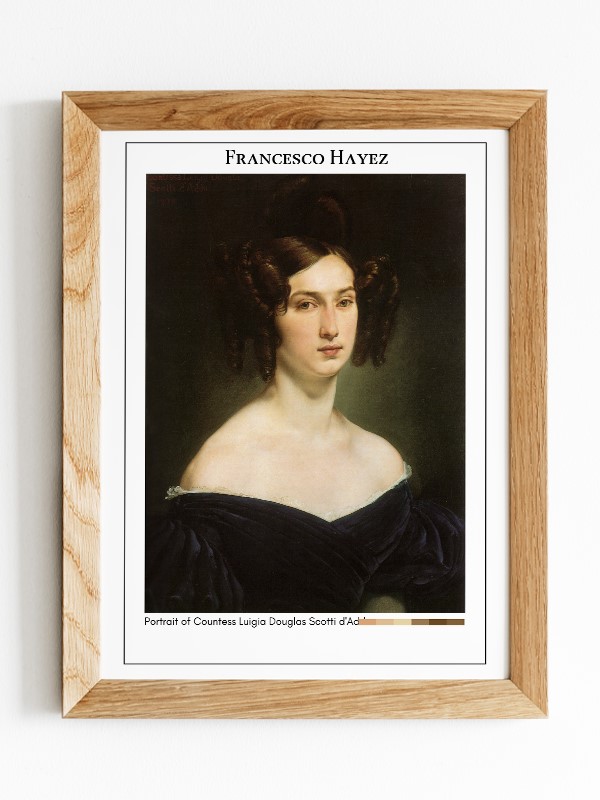 Francesco Hayez Portrait of Countess Luigia Douglas Scotti d'Adda Poster