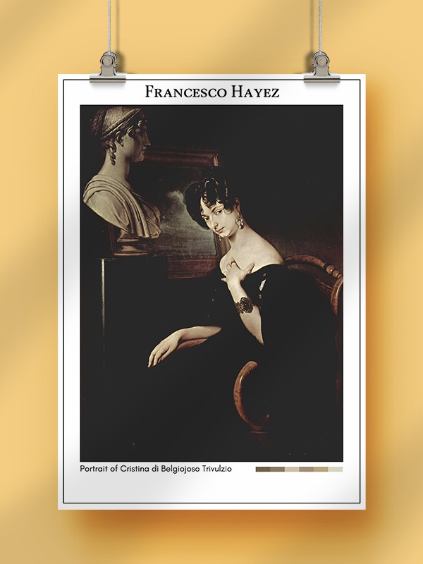 Francesco Hayez Portrait of Cristina di Belgiojoso Trivulzio Poster