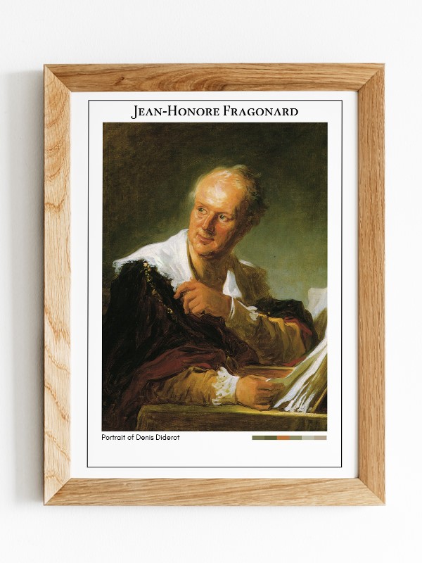 Jean-Honore Fragonard Portrait of Denis Diderot Poster