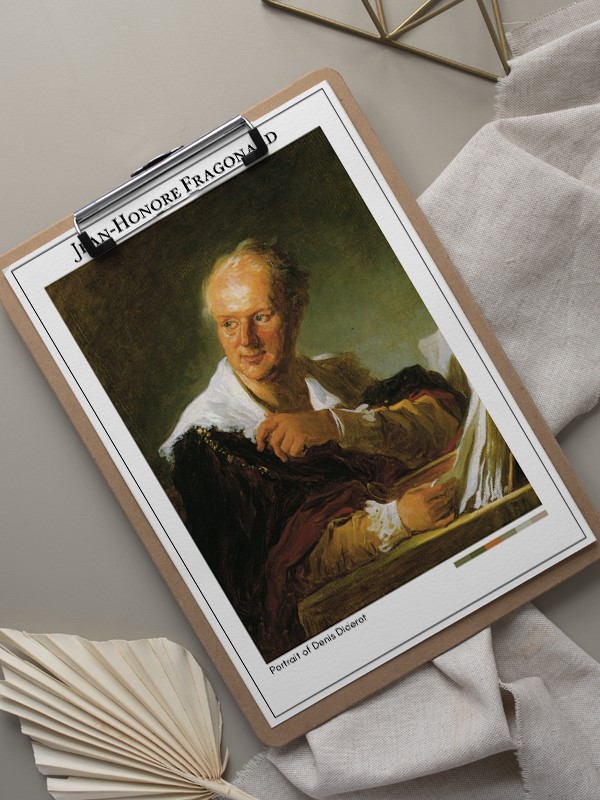 Jean-Honore Fragonard Portrait of Denis Diderot Poster