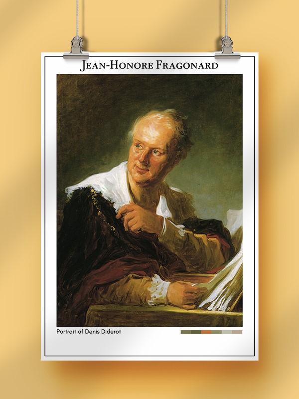 Jean-Honore Fragonard Portrait of Denis Diderot Poster