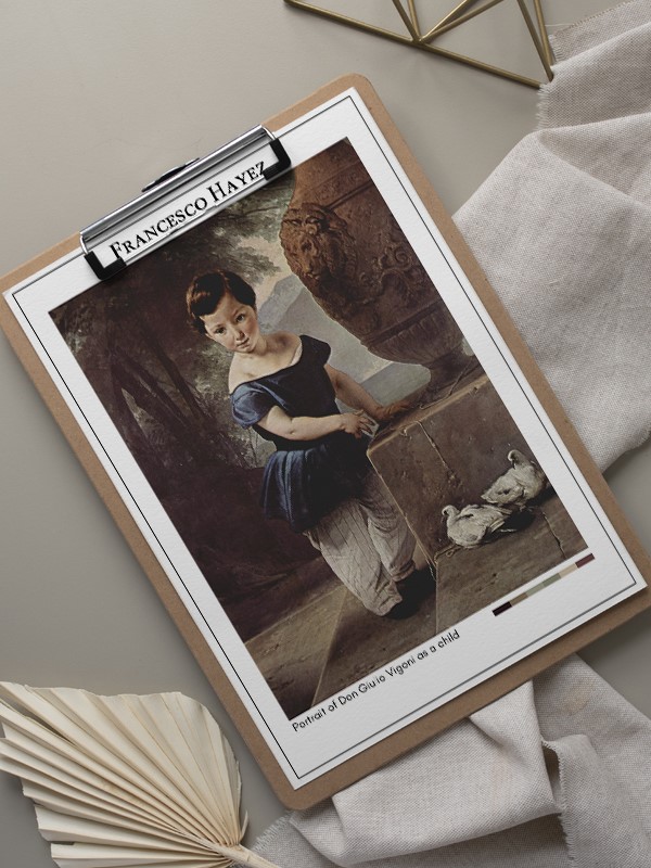 Francesco Hayez Portrait of Don Giulio Vigoni as a child Poster