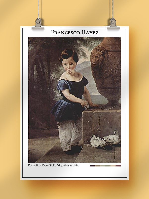 Francesco Hayez Portrait of Don Giulio Vigoni as a child Poster