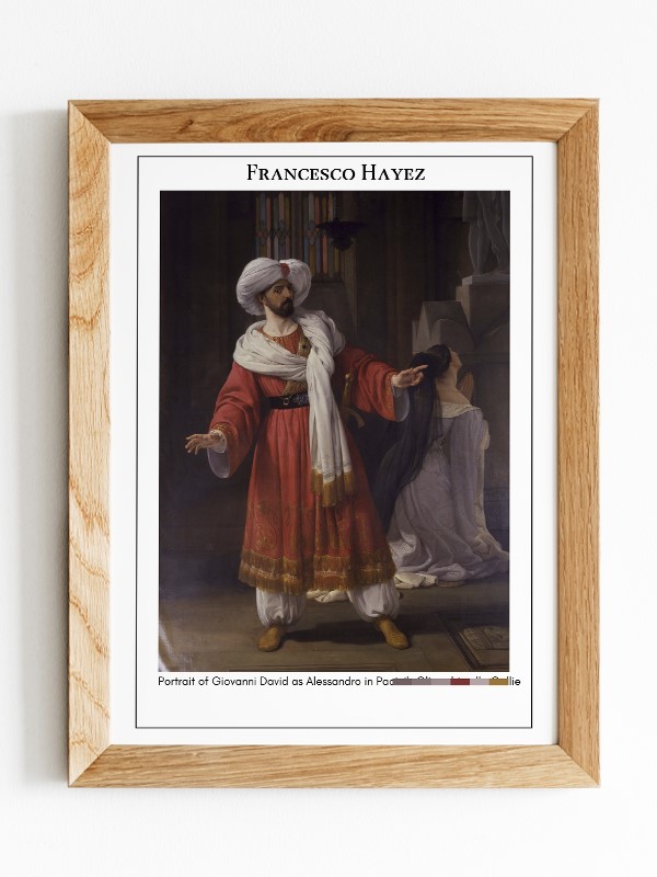 Francesco Hayez Portrait of Giovanni David as Alessandro in Pacini's Gli arabi nelle Gallie Poster