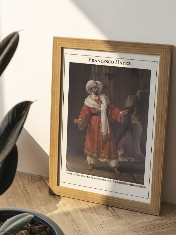 Francesco Hayez Portrait of Giovanni David as Alessandro in Pacini's Gli arabi nelle Gallie Poster