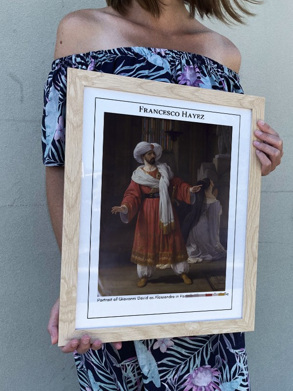 Francesco Hayez Portrait of Giovanni David as Alessandro in Pacini's Gli arabi nelle Gallie Poster