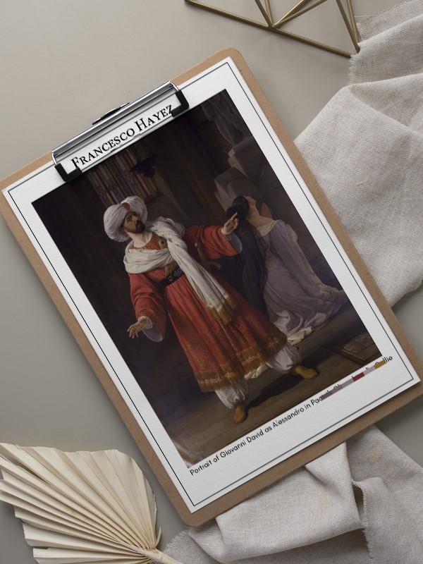 Francesco Hayez Portrait of Giovanni David as Alessandro in Pacini's Gli arabi nelle Gallie Poster
